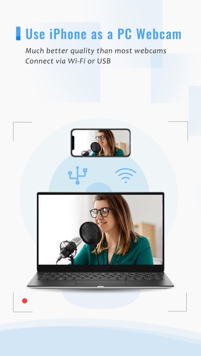 iVCam 手机端 App 主界面截图